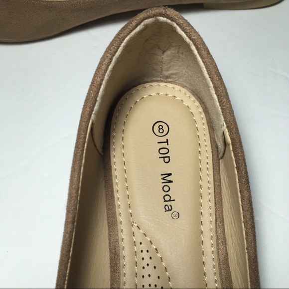 COPY - TOP Moda Tan Flats SZ 8 NWOT - Picture 4 of 8